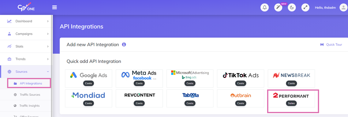 2Performant integration