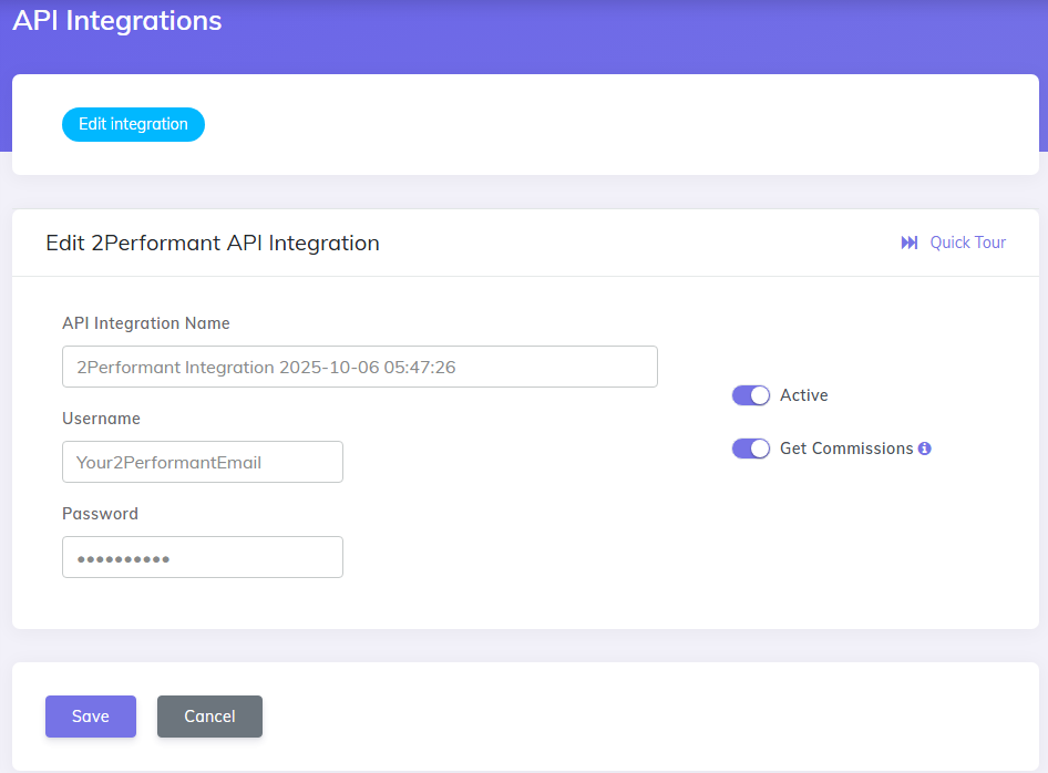 2performant sabe API integration with CPV Lab | CPV One