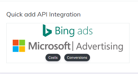 Bing Ads List