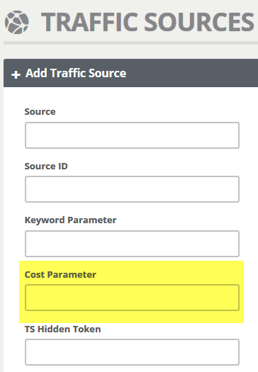 Traffic source parameter