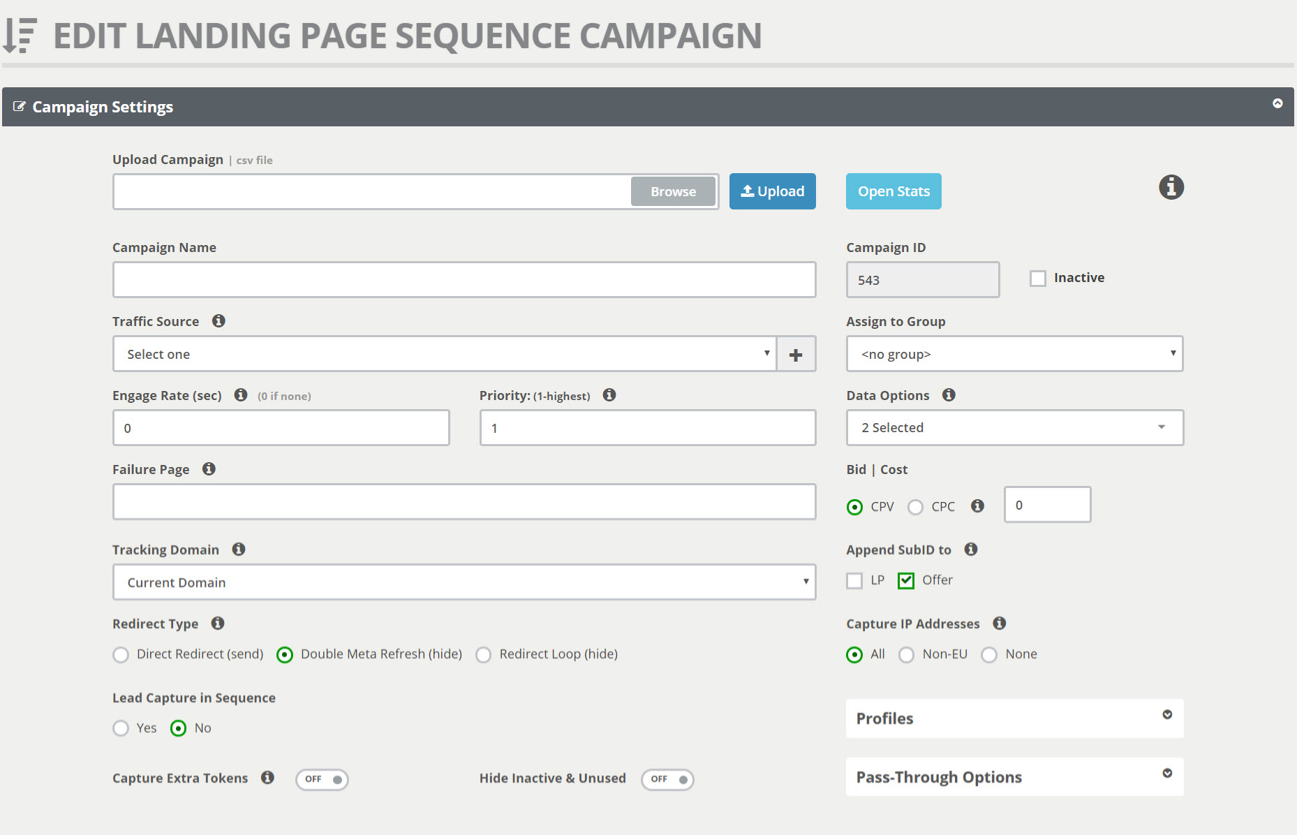 Landing PAge Sequence