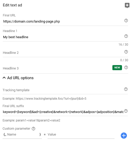Parallel Tracking Ads changes