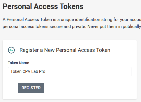 Access token for CJ Affiliate