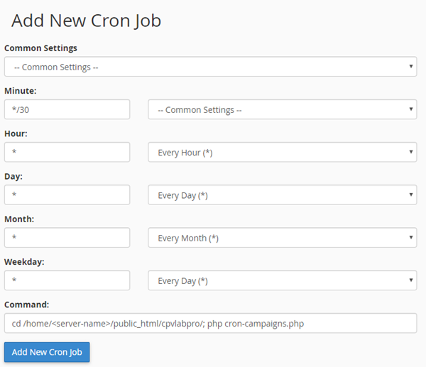 Add Cron Job