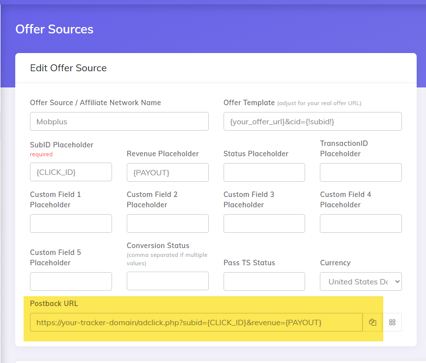 Mobplus configuration in CPV Lab | CPV One catalog
