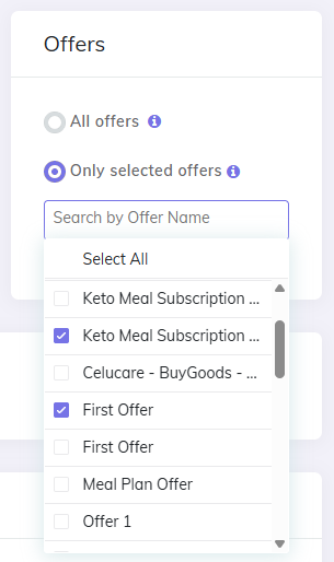 access except to selected campaigns